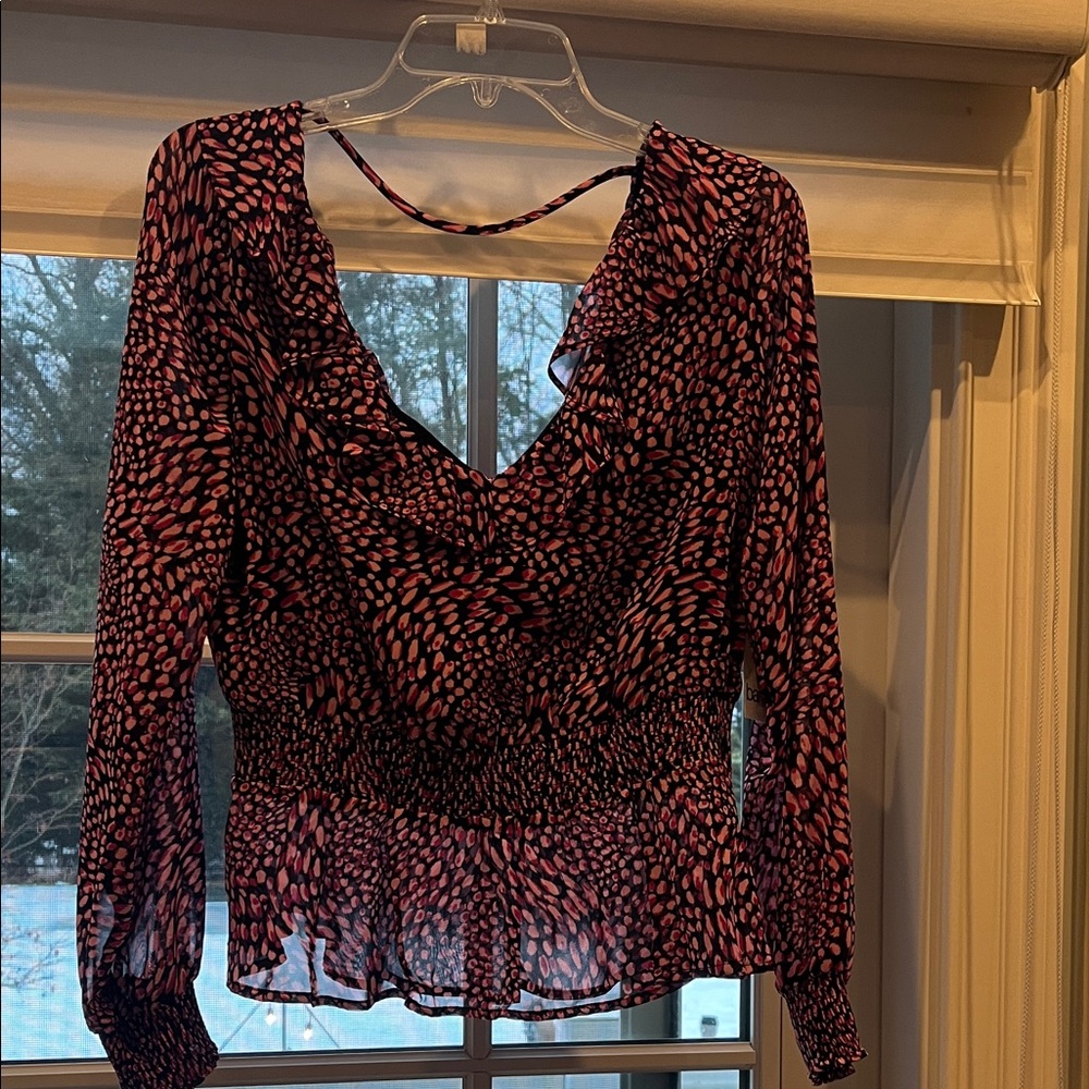 Bar III Pink and Black Blouse